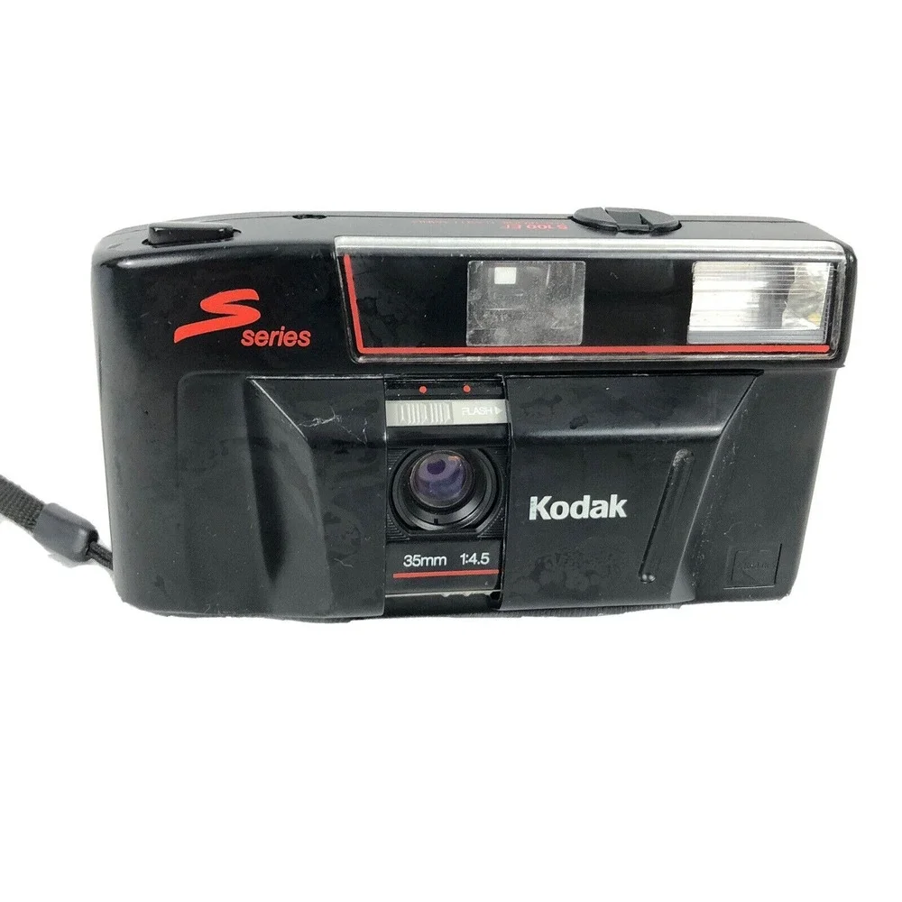Vintage Kodak S100 EF S Series 35MM Camera Point & Shoot Electronic Flash Works